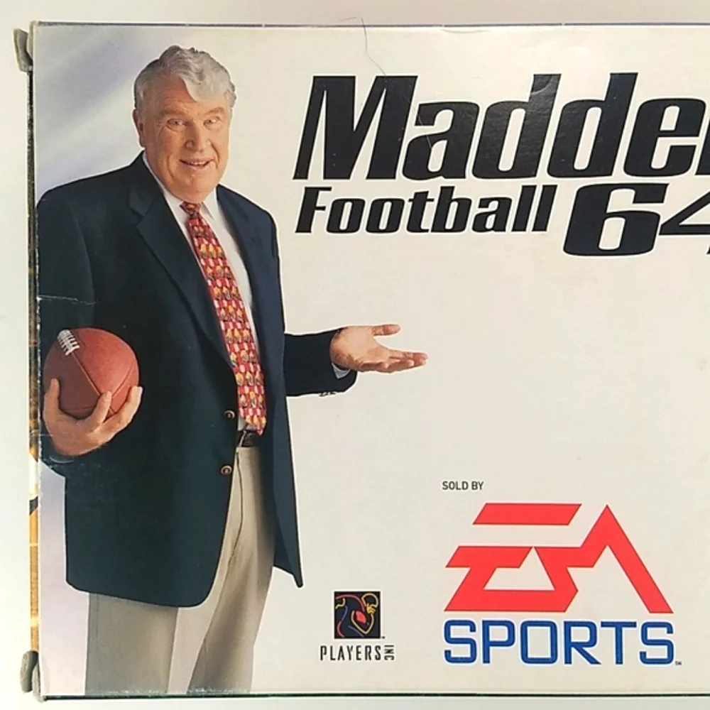 Madden Football 64, N64 Original Retail Box and All Original Manuals 1997